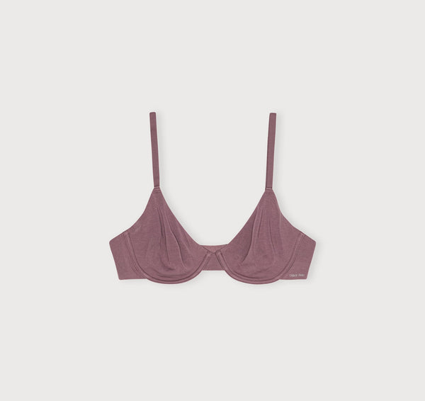 organic basics Core Unlined Demi Bra Rose Wood