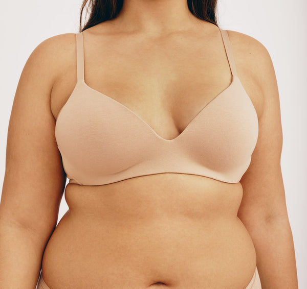 Organic Basics Core Wireless Plunge Bra Hazelnut