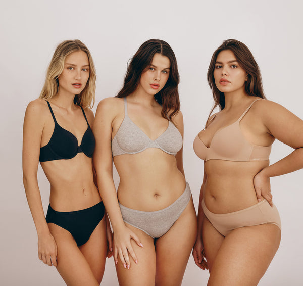 Organic Basics Core Wireless Plunge Bra Hazelnut