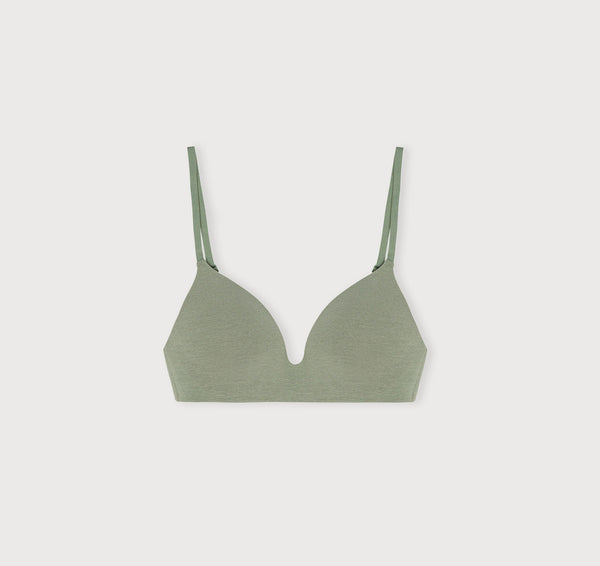 Organic Basics Core Wireless Plunge Bra Seaweed