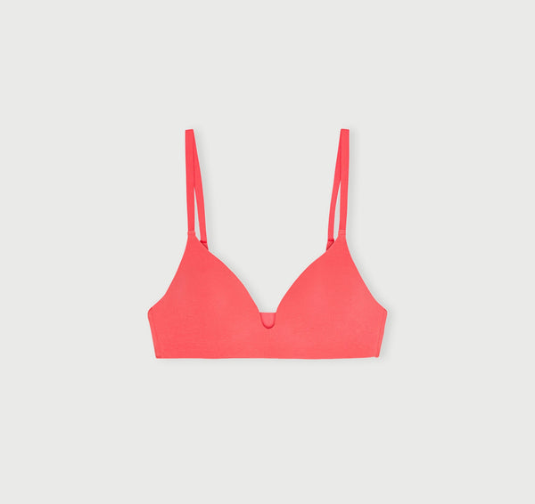 organic basics Core Wireless Plunge Bra Sunset