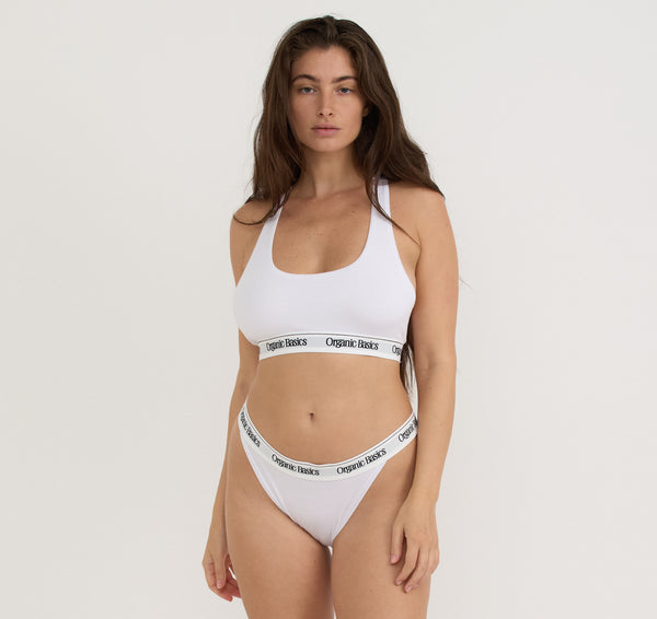 organic basics Easy Tanga White