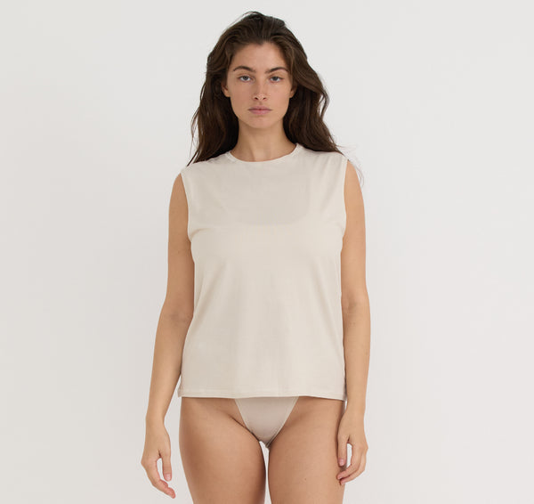 organic basics Easy Tank Top Sandstone