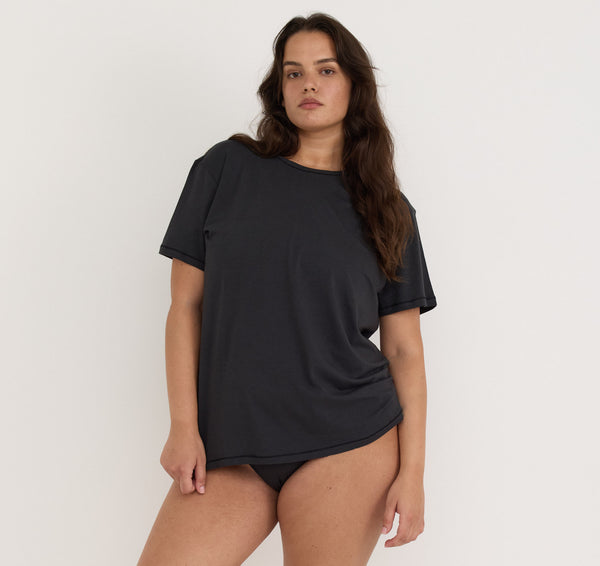 organic basics Easy Tee Black