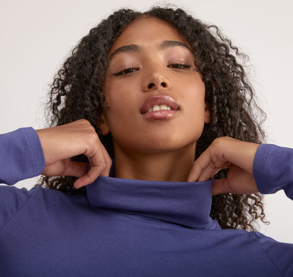 organic basics Everyday Turtleneck Eclipse