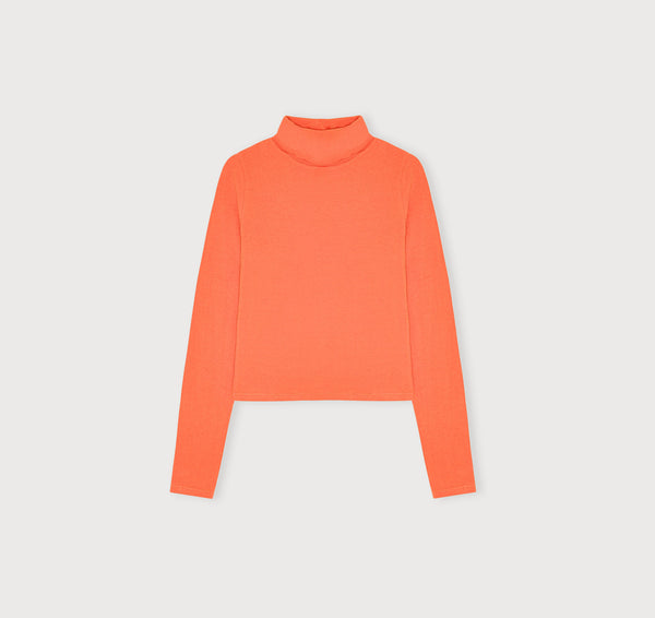 Organic Basics Everyday Turtleneck Tangerine