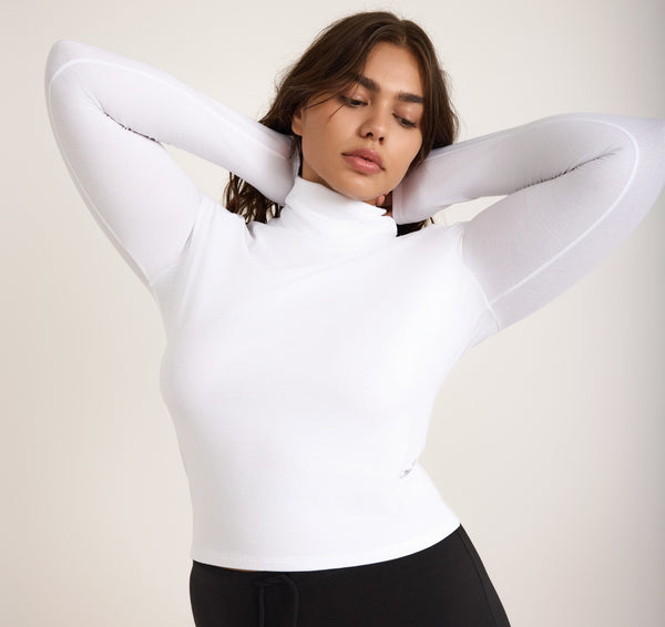 Organic Basics Everyday Turtleneck White