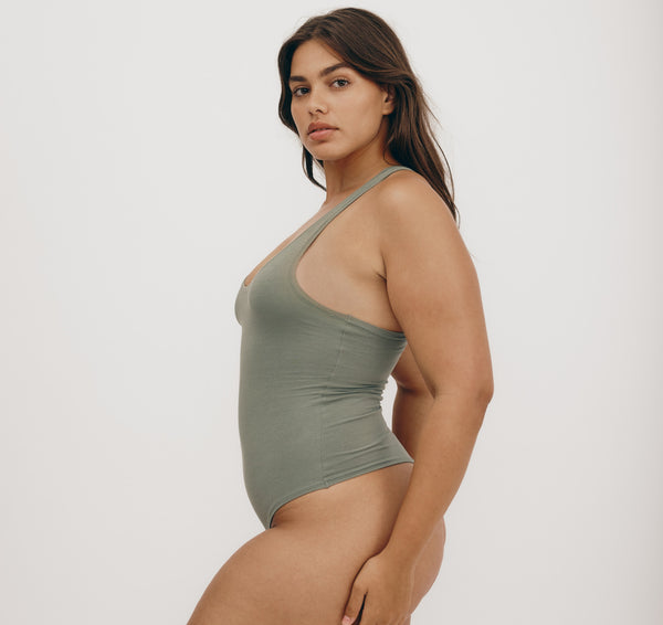 Organic Basics Flex Bodysuit Seaweed