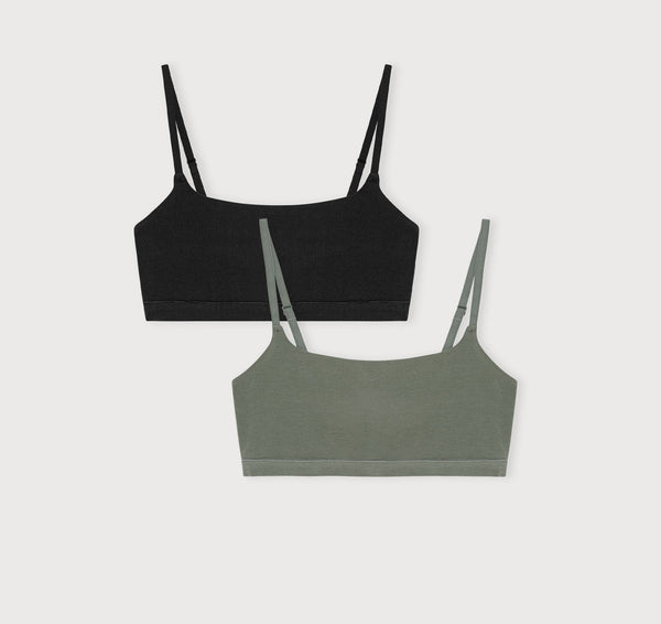 organic basics Flex Bralette 2-Pack Black