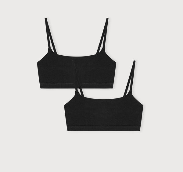 organic basics Flex Bralette 2-Pack Black