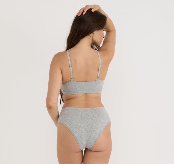 Organic Basics Flex Bralette Grey Melange