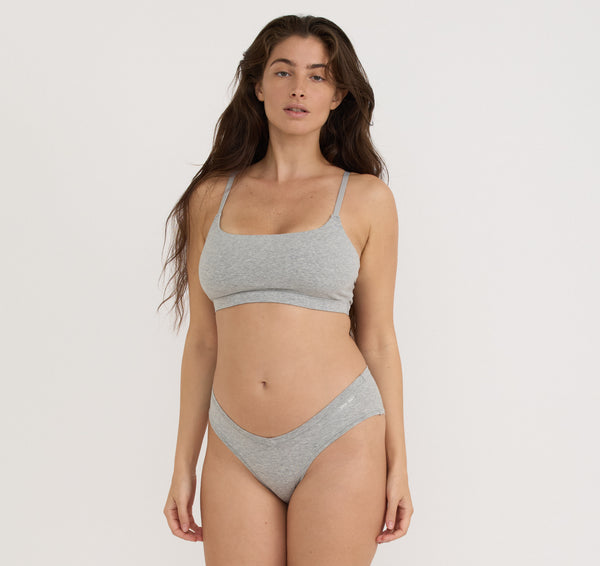 Organic Basics Flex Bralette Grey Melange