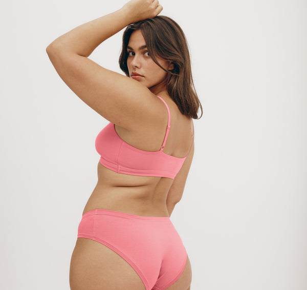 Organic Basics Flex Bralette Melon Pink
