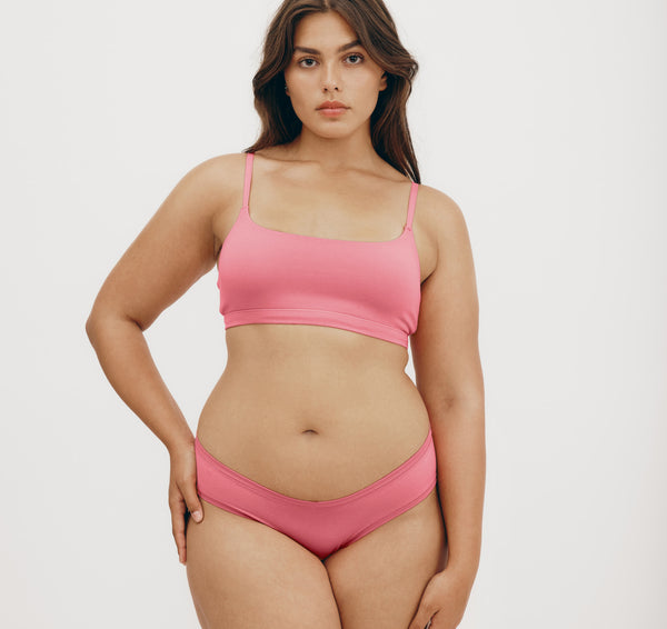 Organic Basics Flex Bralette Melon Pink