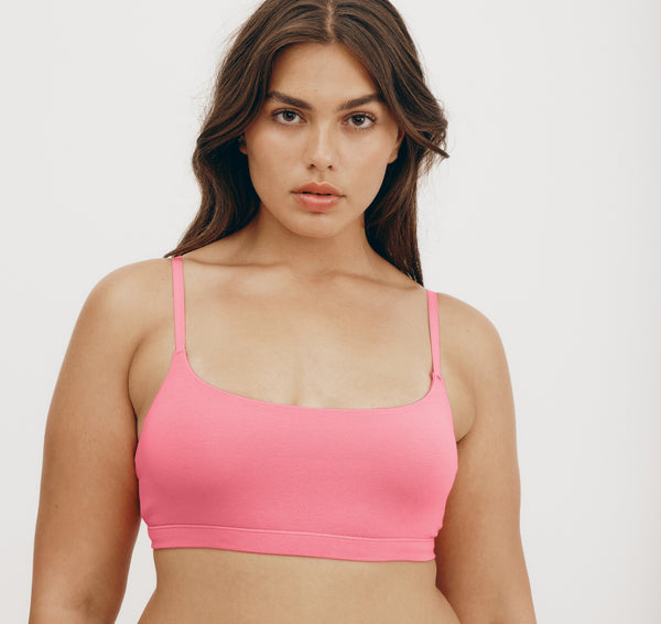 organic basics Flex Bralette Melon Pink