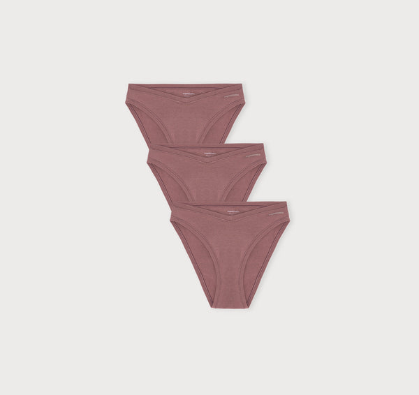 organic basics Flex Cheeky Briefs 3-pack Rose Wood