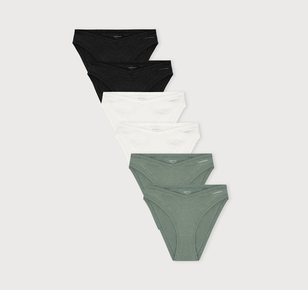 organic basics Flex Cheeky Briefs 6-pack Off White