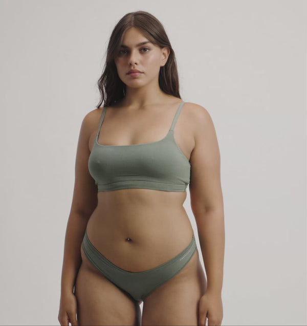 Organic Basics Flex Cheeky Briefs 6-pack Seaweed