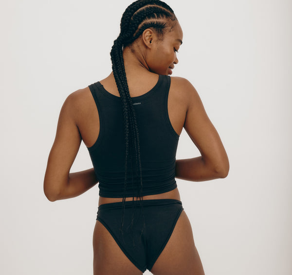 organic basics Flex Cheeky Briefs Black