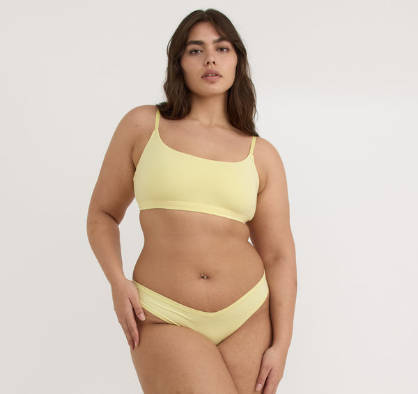 organic basics Flex Cheeky Briefs Light Lemon