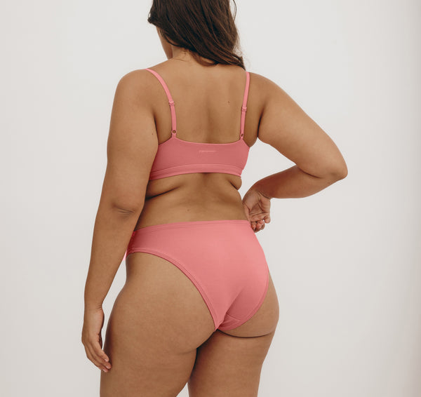 organic basics Flex Cheeky Briefs Melon Pink