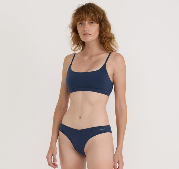 Organic Basics Flex Cheeky Briefs Midnight Blue