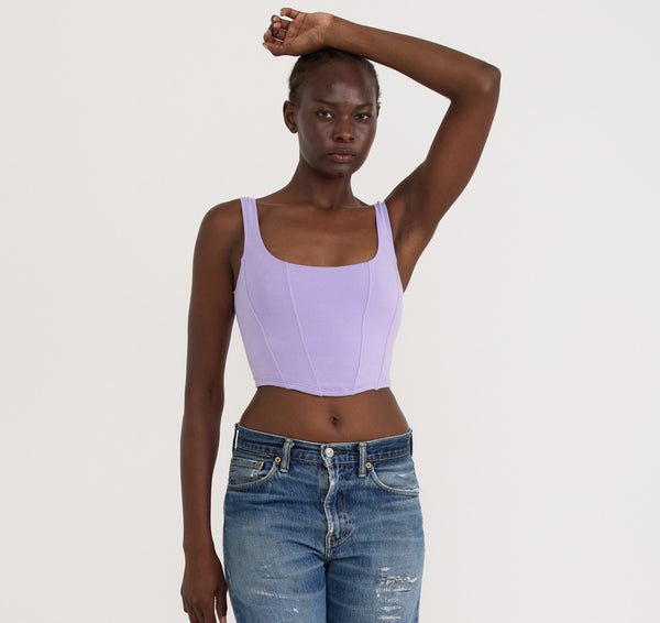 organic basics Flex Corset Top Lavender