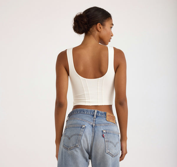 Organic Basics Flex Corset Top Off White