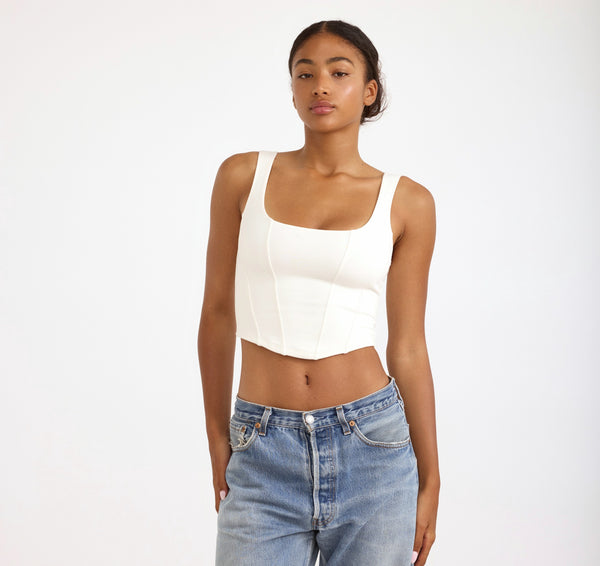 organic basics Flex Corset Top Off White