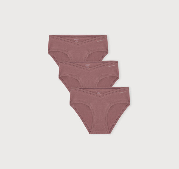 organic basics Flex Hipster 3-pack Rose Wood