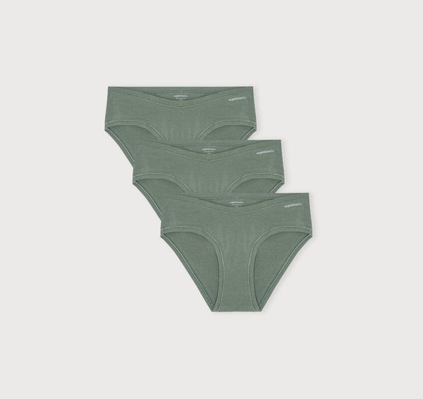 organic basics Flex Hipster 3-pack Seaweed