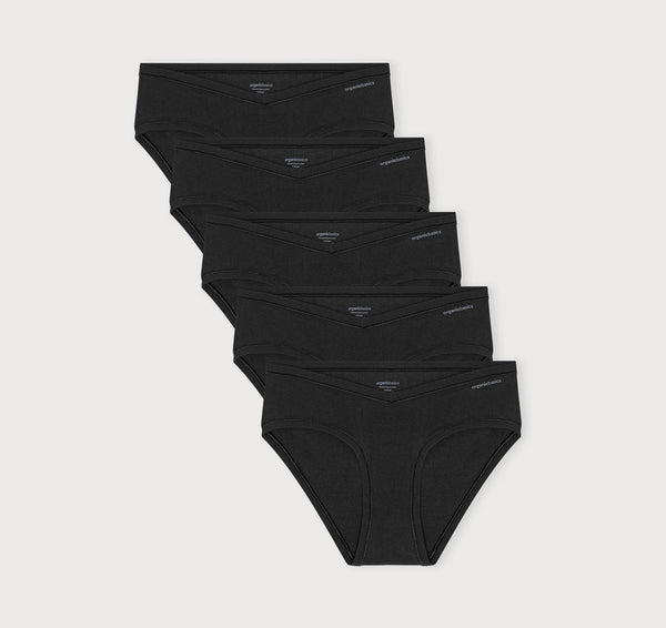 organic basics Flex Hipster 5-Pack Black