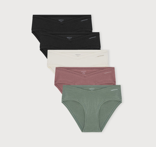 organic basics Flex Hipster 5-Pack Black