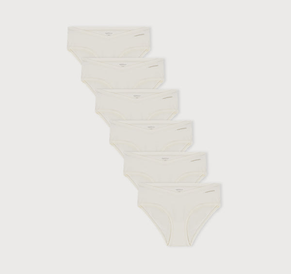 organic basics Flex Hipster 6-pack Off White