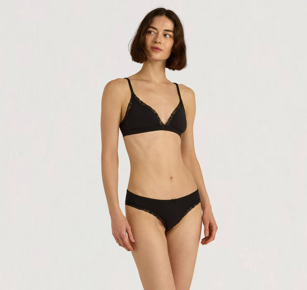 organic basics Flex Lace Briefs Black