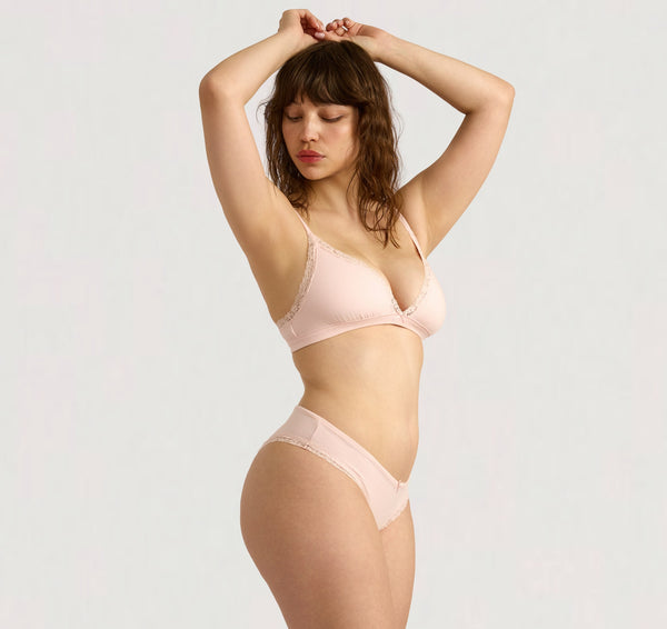 Organic Basics Flex Lace Briefs Soft Blush