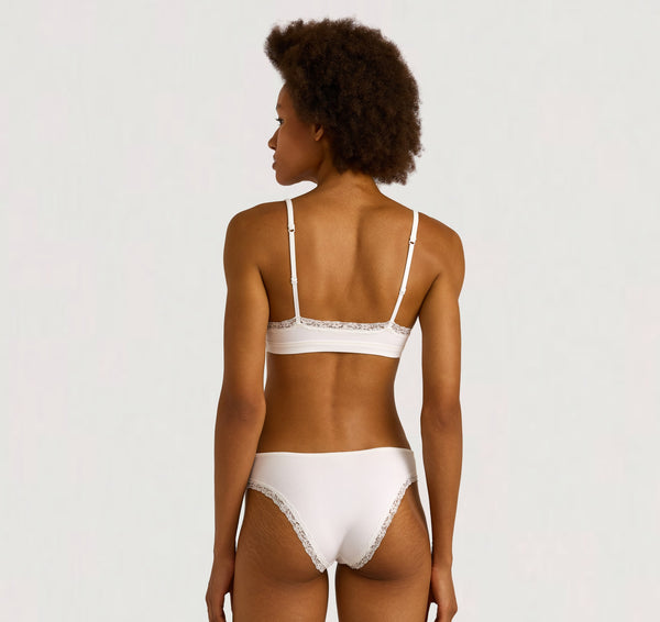 Organic Basics Flex Lace Briefs White