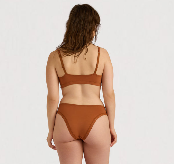 Organic Basics Flex Lace Briefs Wood