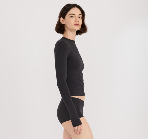 Organic Basics Flex Long Sleeve Tee Black