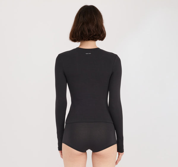 Organic Basics Flex Long Sleeve Tee Black