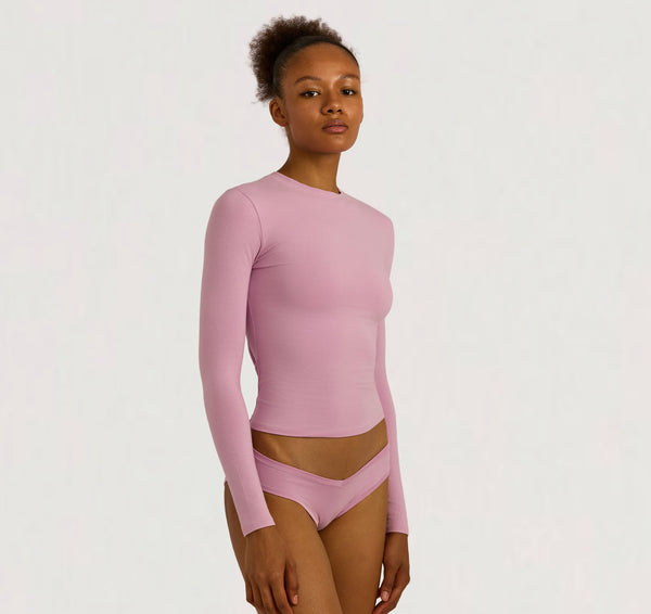 Organic Basics Flex Long Sleeve Tee Lavender Mist