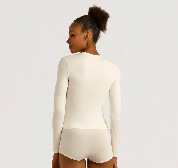 Organic Basics Flex Long Sleeve Tee Off White