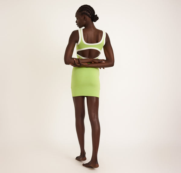 Organic Basics Flex Mini Dress Lime