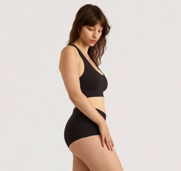 Organic Basics Flex Racer Back Bralette Black