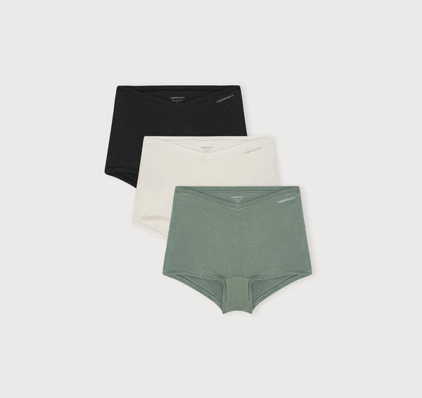organic basics Flex Shorty 3-pack Off White