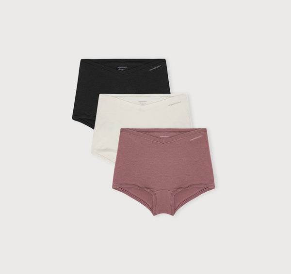 organic basics Flex Shorty 3-pack Off White