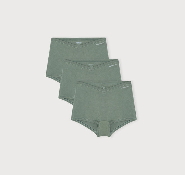 organic basics Flex Shorty 3-pack Seaweed