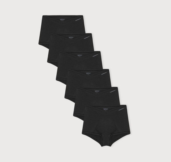 organic basics Flex Shorty 6-pack Black