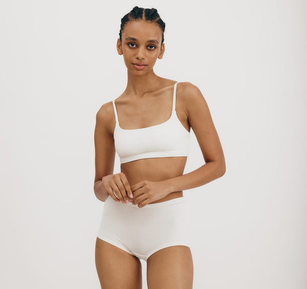 Organic Basics Flex Shorty 6-pack Off White