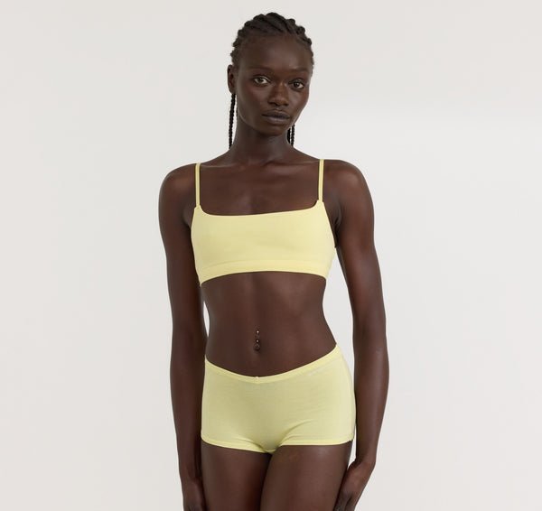 organic basics Flex Shorty Light Lemon